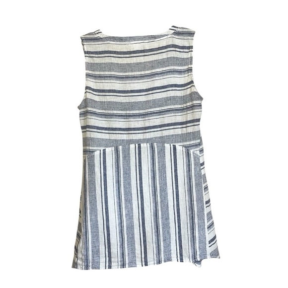 Beachlunchlounge Sleeveless Tunic Top Cotton Linen Blend Size Medium - Picture 2 of 6